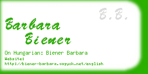 barbara biener business card